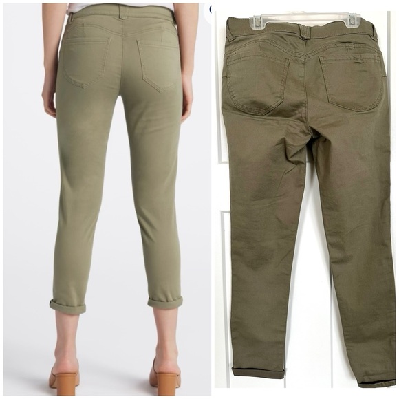 NWT Democracy Karessa Ab Solution Olive Capri Skinny Jean - size 2 - Picture 8 of 8